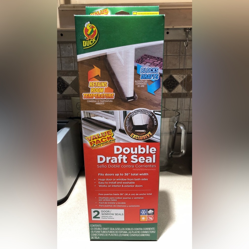 Duck Double Draft Seal for Doors and Windows Set of 2